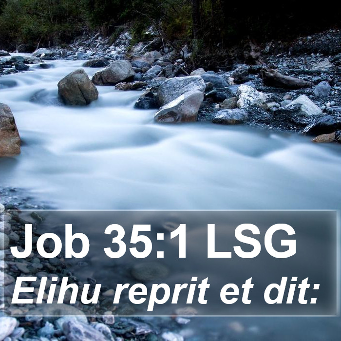 Job 35:1 LSG Bible Study