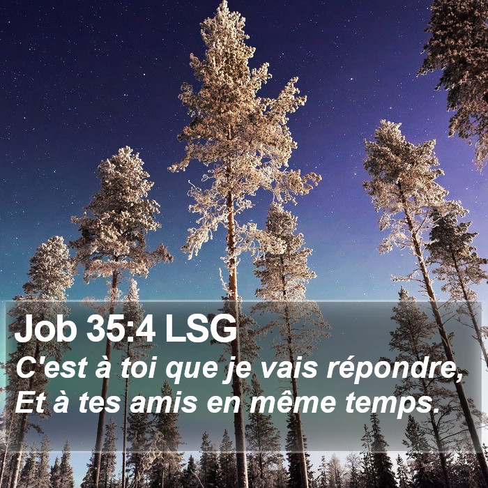 Job 35:4 LSG Bible Study