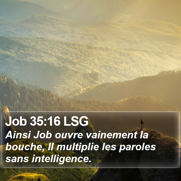 Job 35:16 LSG Bible Study