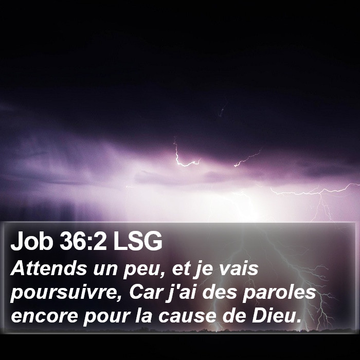 Job 36:2 LSG Bible Study