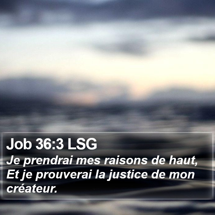 Job 36:3 LSG Bible Study