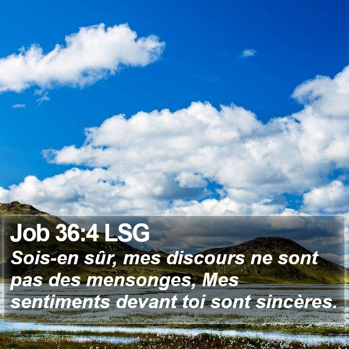 Job 36:4 LSG Bible Study