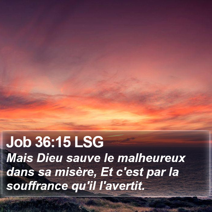 Job 36:15 LSG Bible Study