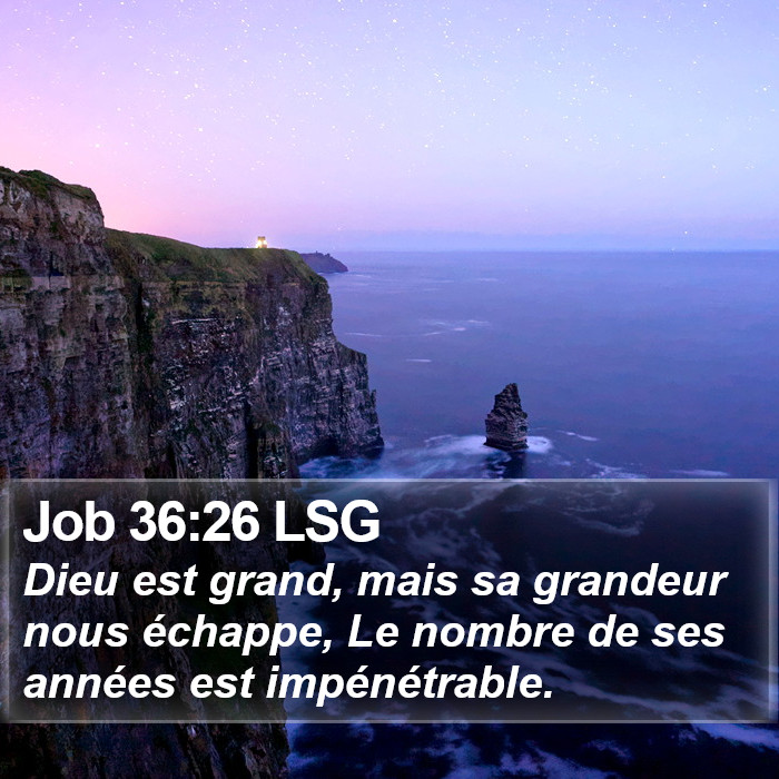 Job 36:26 LSG Bible Study