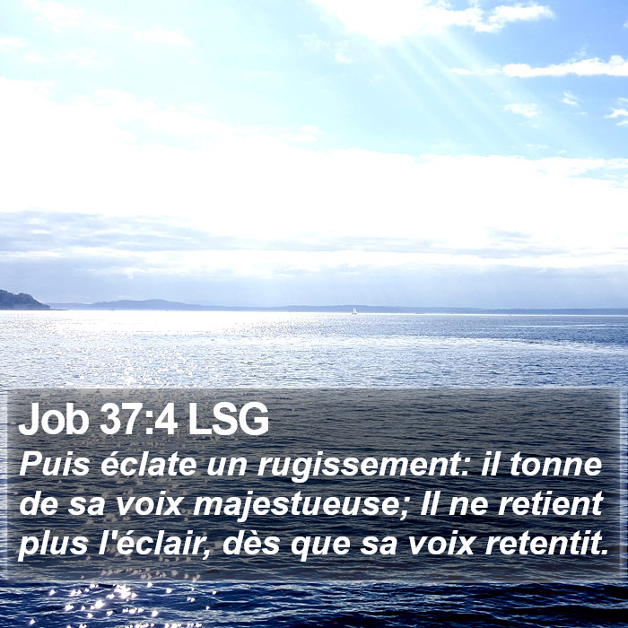 Job 37:4 LSG Bible Study