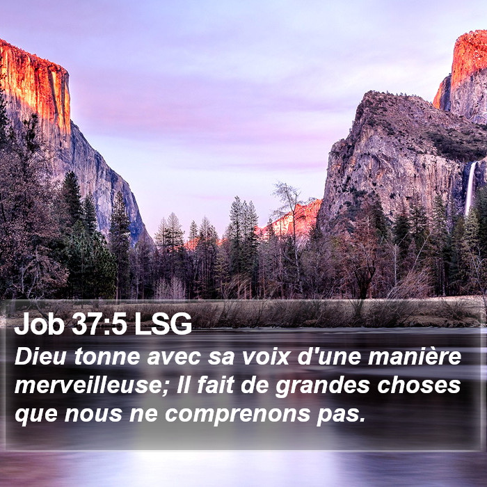 Job 37:5 LSG Bible Study