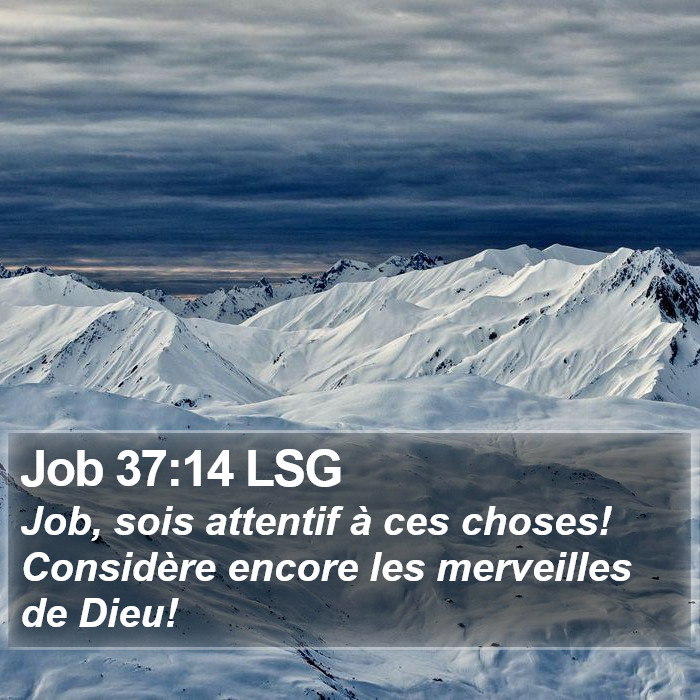 Job 37:14 LSG Bible Study