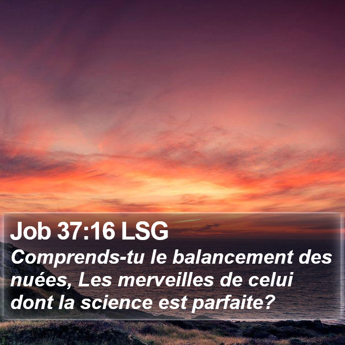 Job 37:16 LSG Bible Study