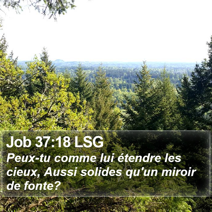 Job 37:18 LSG Bible Study