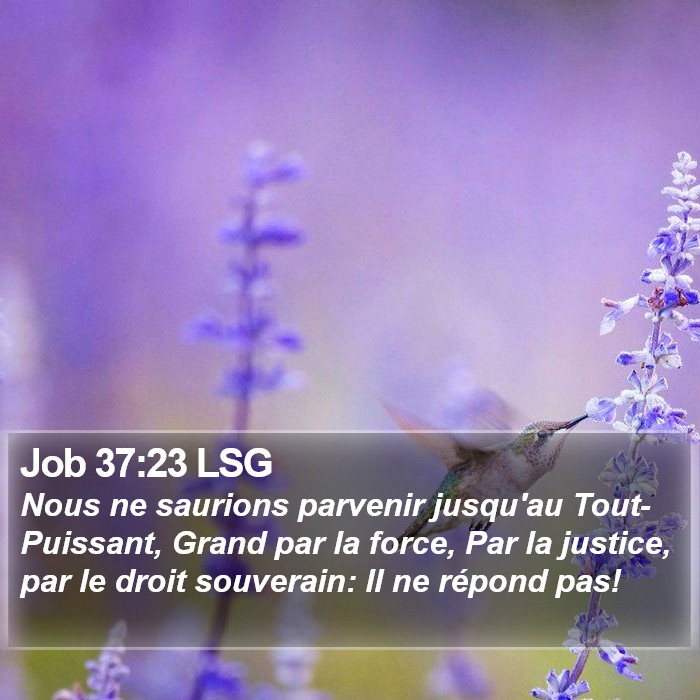 Job 37:23 LSG Bible Study