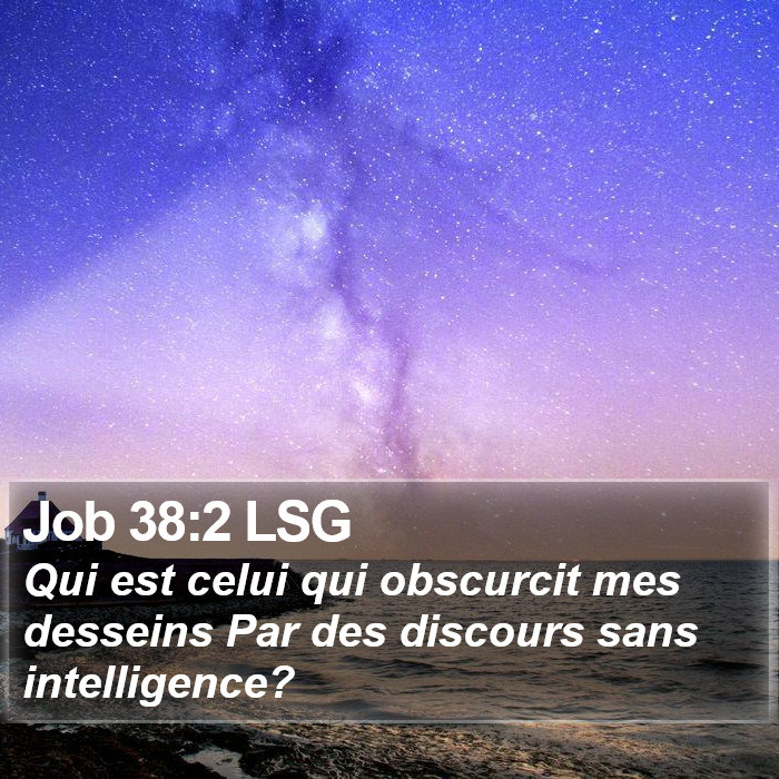 Job 38:2 LSG Bible Study