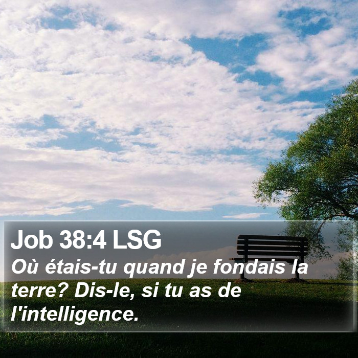 Job 38:4 LSG Bible Study