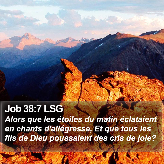 Job 38:7 LSG Bible Study