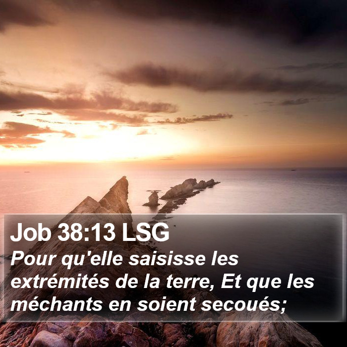 Job 38:13 LSG Bible Study