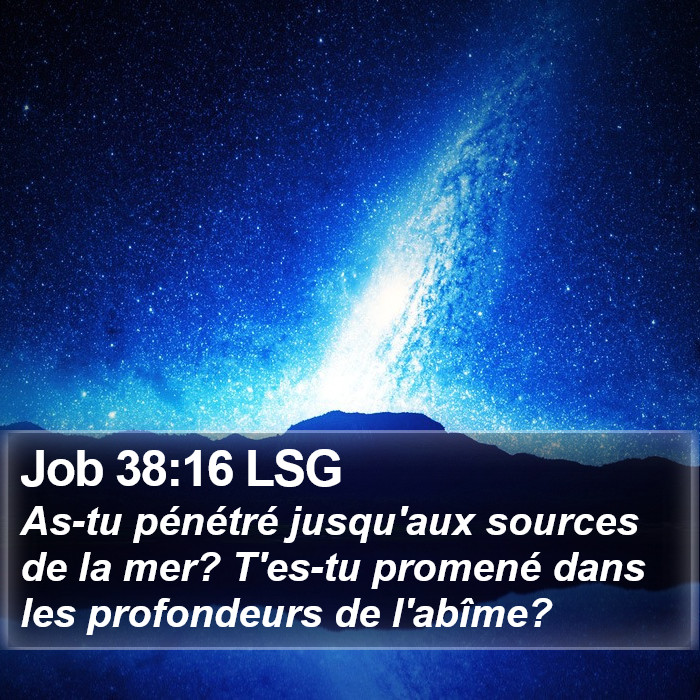 Job 38:16 LSG Bible Study