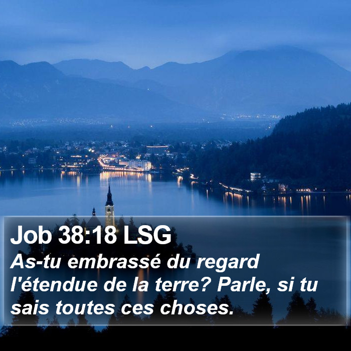 Job 38:18 LSG Bible Study