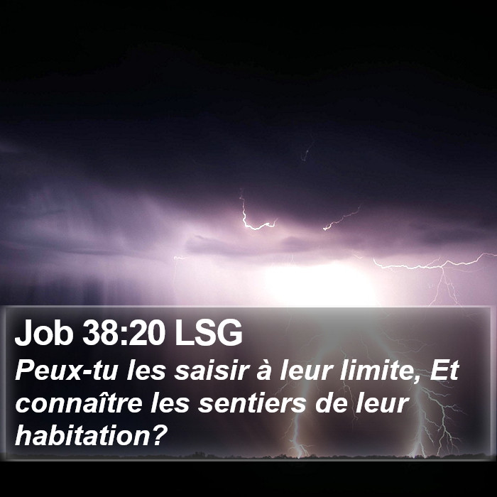 Job 38:20 LSG Bible Study