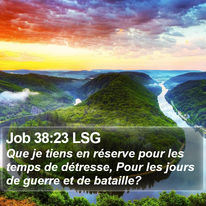 Job 38:23 LSG Bible Study