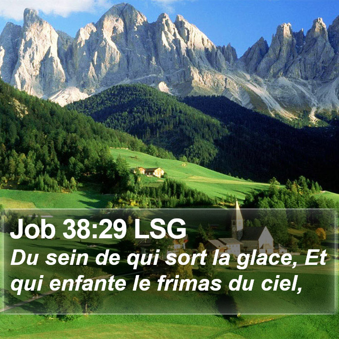 Job 38:29 LSG Bible Study