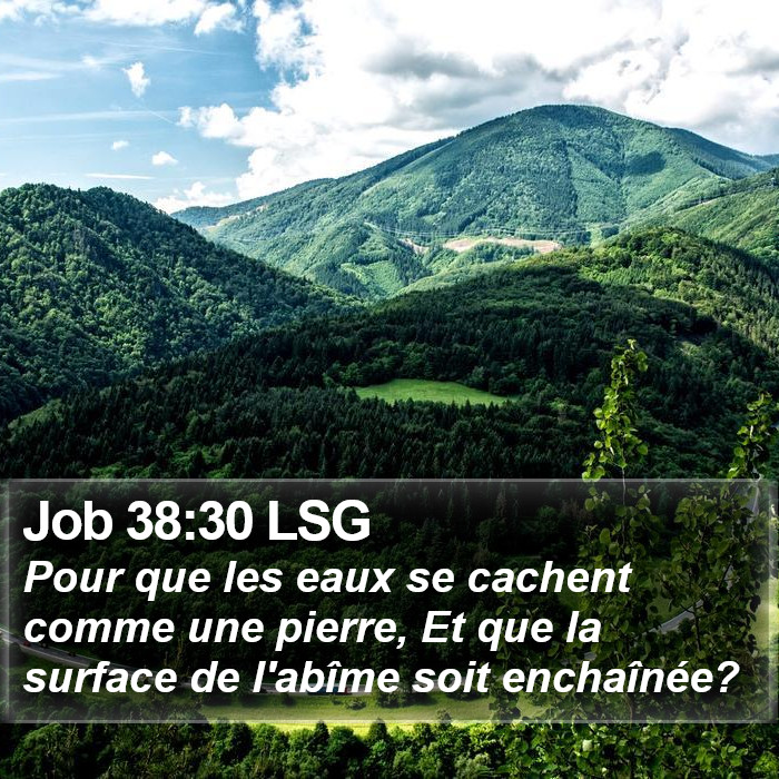 Job 38:30 LSG Bible Study