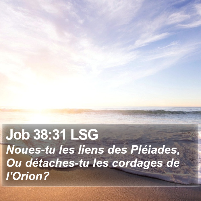 Job 38:31 LSG Bible Study