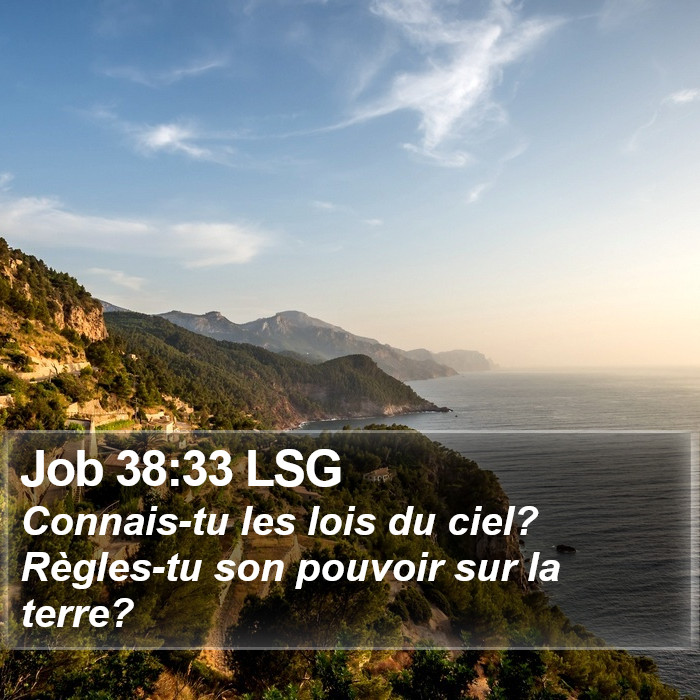 Job 38:33 LSG Bible Study