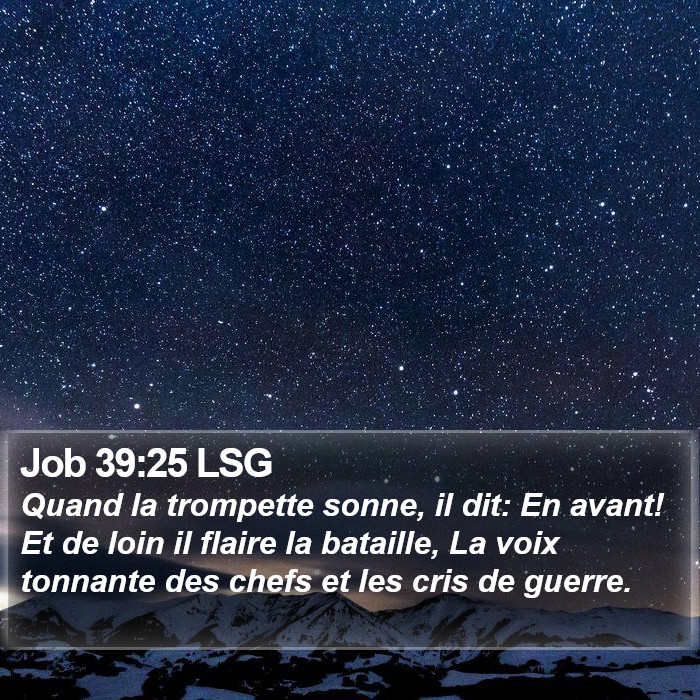 Job 39:25 LSG Bible Study
