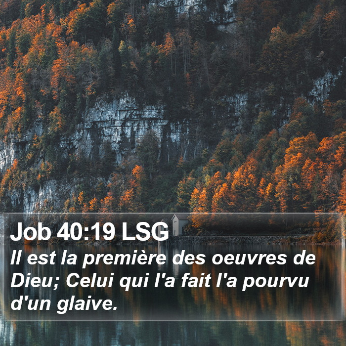 Job 40:19 LSG Bible Study