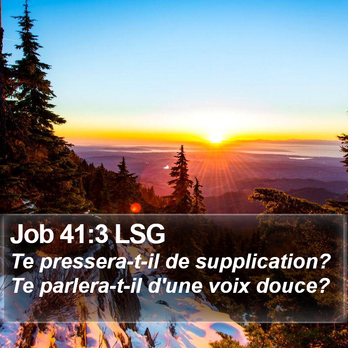 Job 41:3 LSG Bible Study