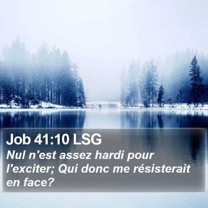 Job 41:10 LSG Bible Study