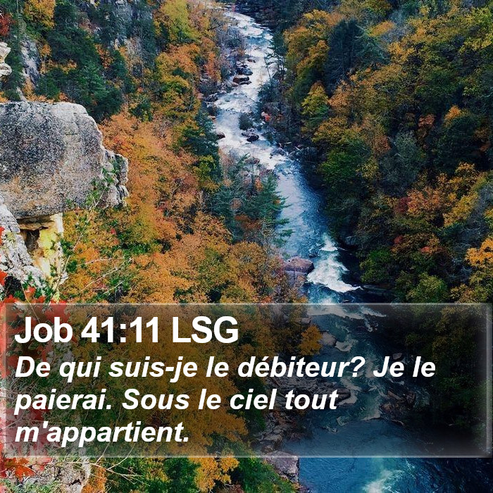 Job 41:11 LSG Bible Study