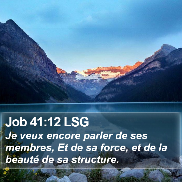 Job 41:12 LSG Bible Study