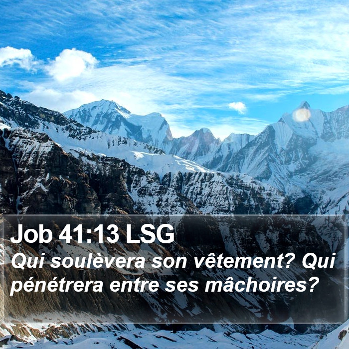 Job 41:13 LSG Bible Study