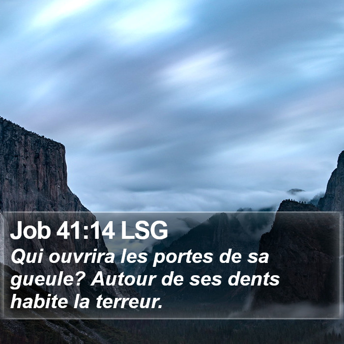 Job 41:14 LSG Bible Study