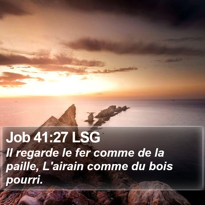 Job 41:27 LSG Bible Study