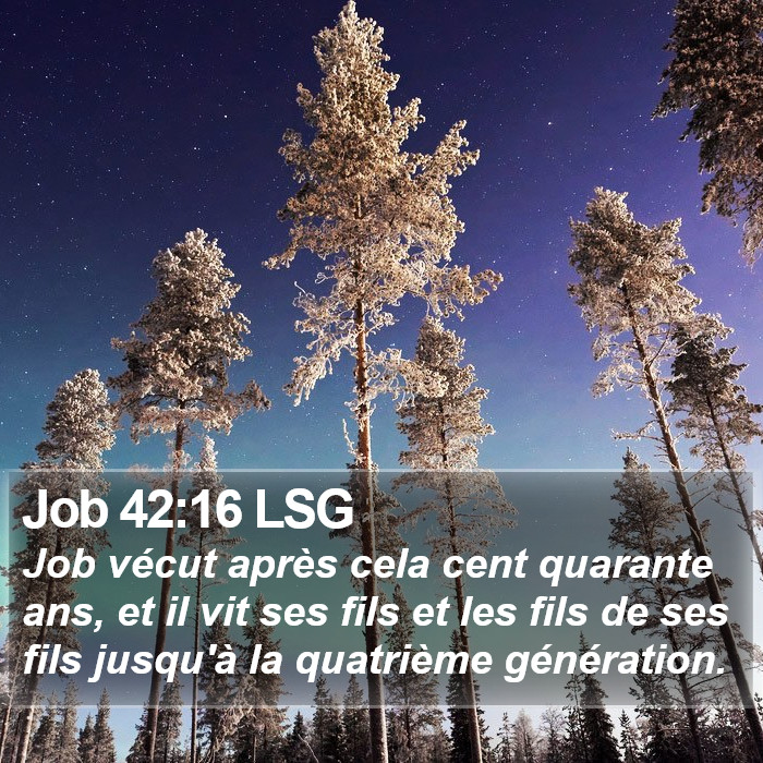 Job 42:16 LSG Bible Study