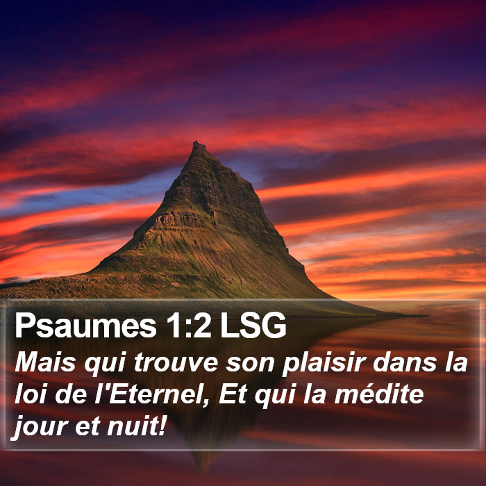 Psaumes 1:2 LSG Bible Study