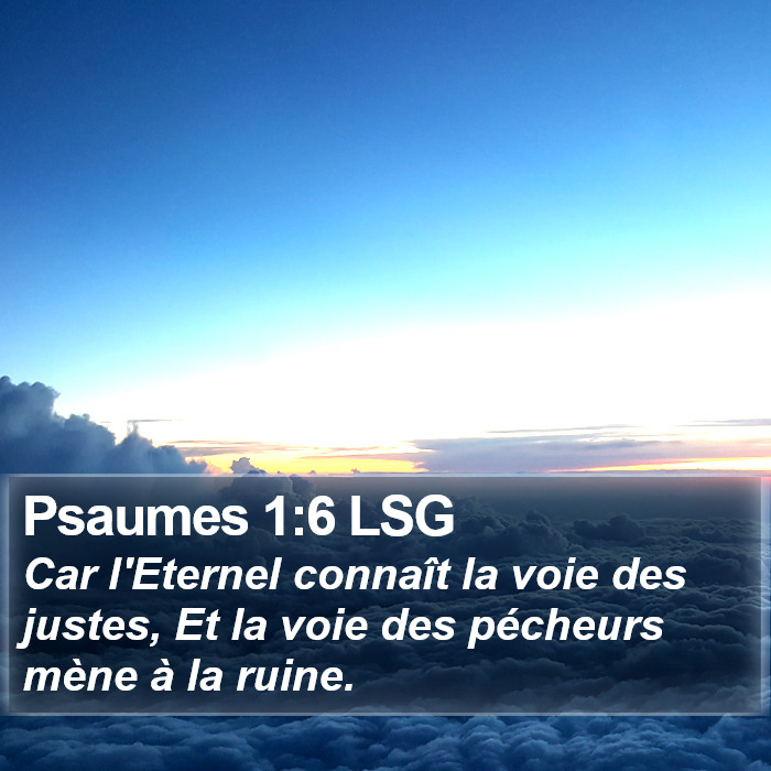 Psaumes 1:6 LSG Bible Study