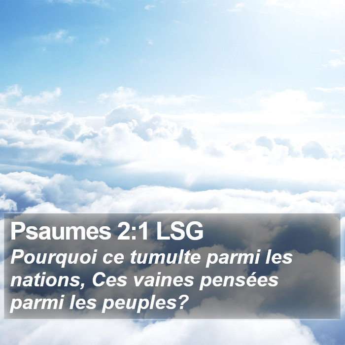 Psaumes 2:1 LSG Bible Study