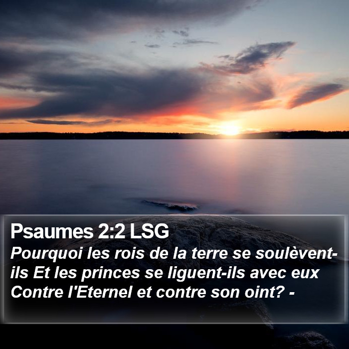 Psaumes 2:2 LSG Bible Study