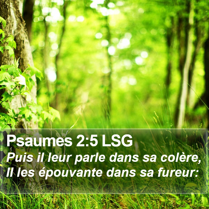 Psaumes 2:5 LSG Bible Study