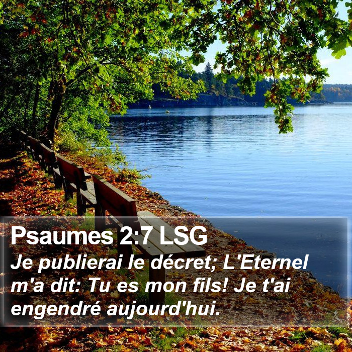 Psaumes 2:7 LSG Bible Study