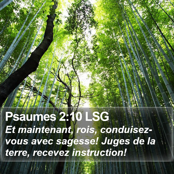 Psaumes 2:10 LSG Bible Study