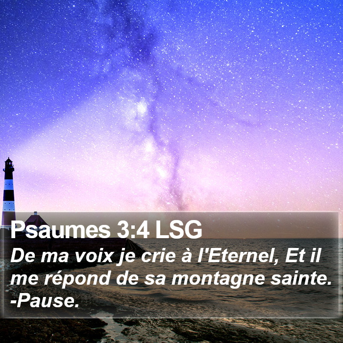 Psaumes 3:4 LSG Bible Study
