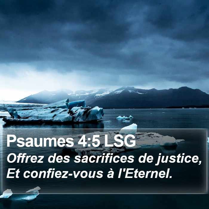 Psaumes 4:5 LSG Bible Study