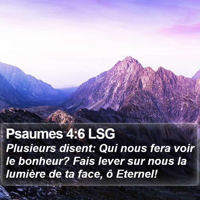 Psaumes 4:6 LSG Bible Study