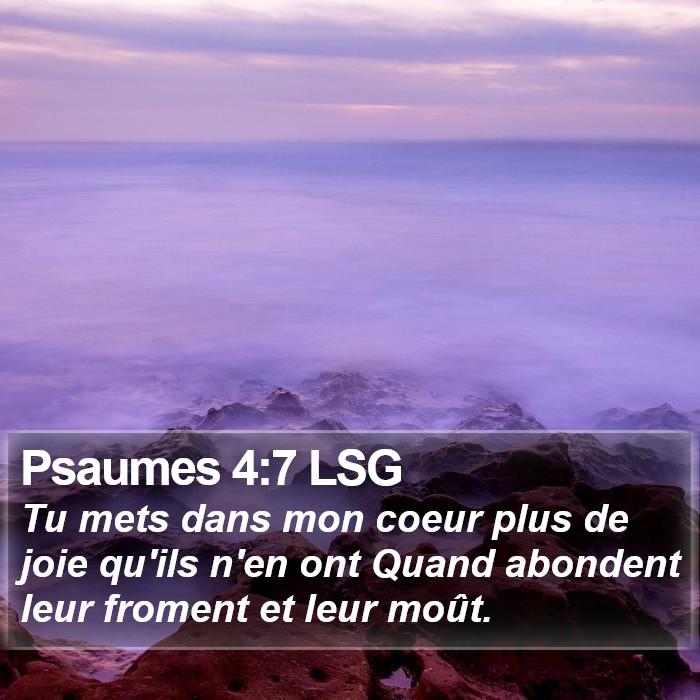 Psaumes 4:7 LSG Bible Study
