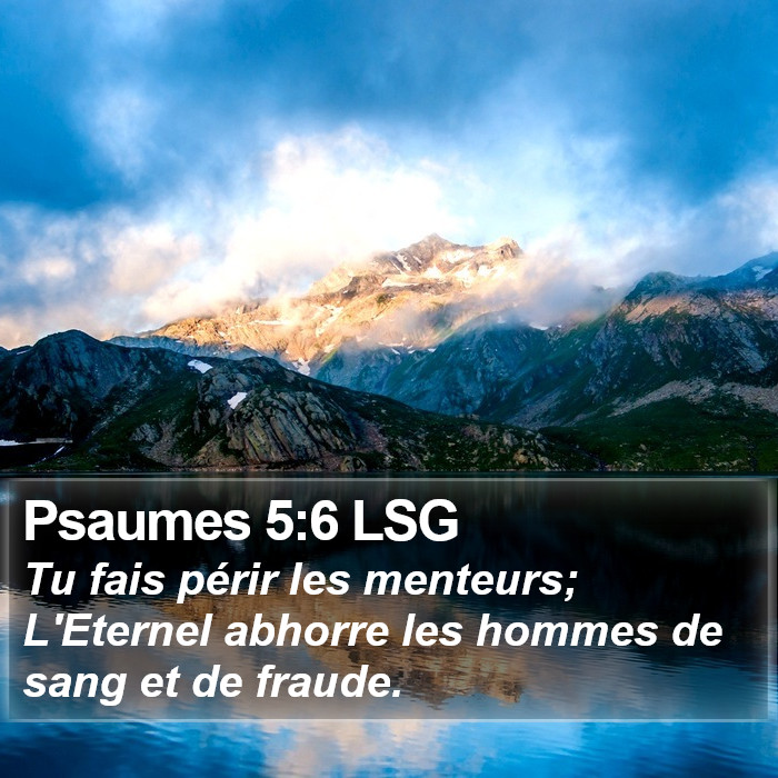 Psaumes 5:6 LSG Bible Study