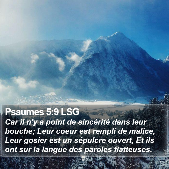 Psaumes 5:9 LSG Bible Study