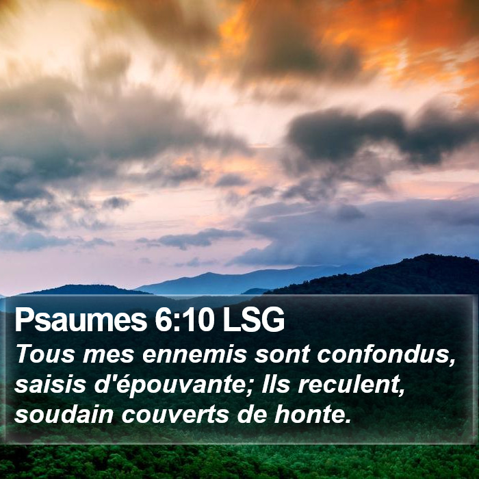 Psaumes 6:10 LSG Bible Study